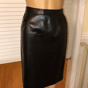 Black Lamb  Leather skirt.  by SIBYLLE  LYN.
